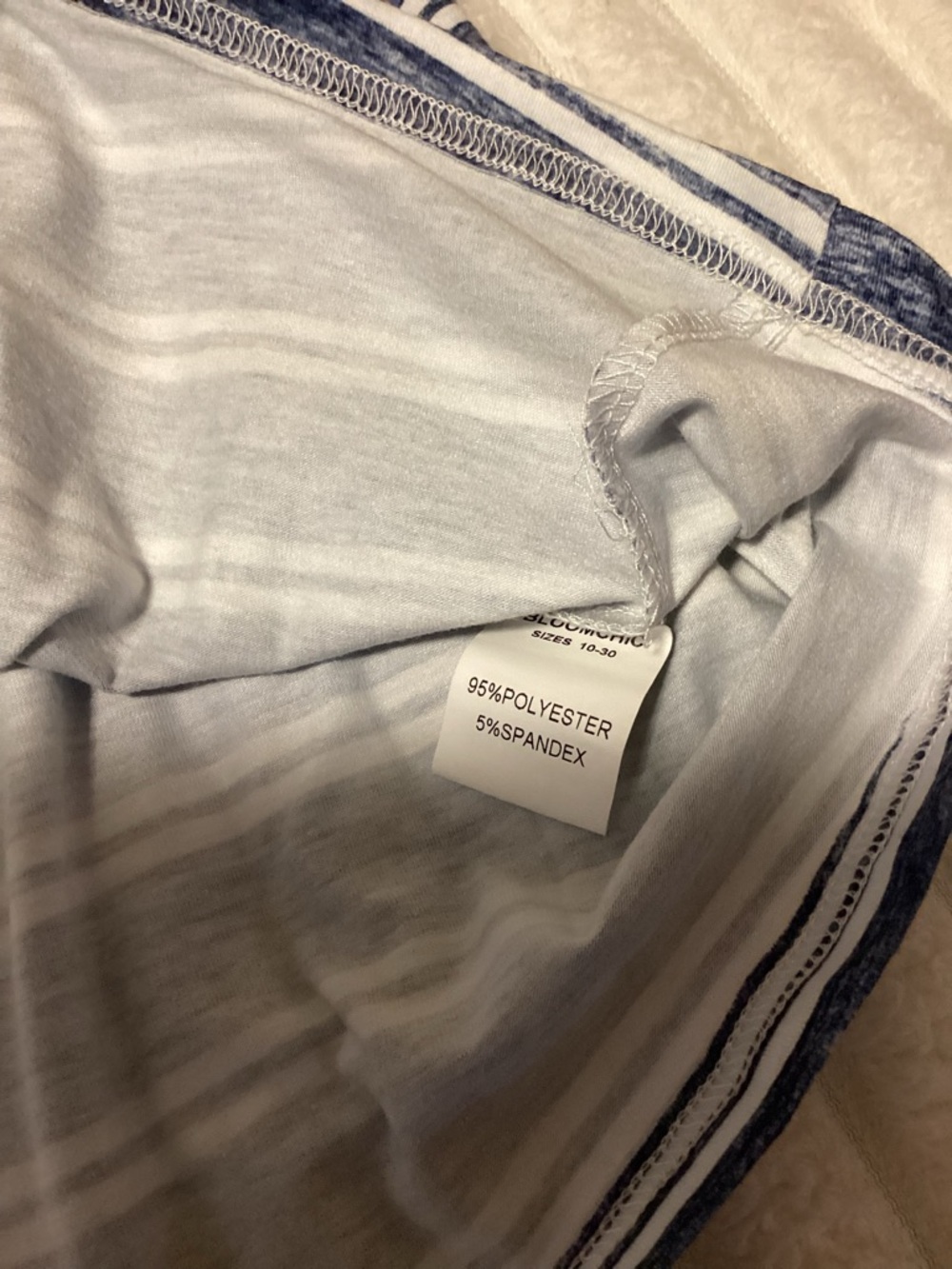 BloomChic Navy and White Striped V-Neck Midi Dress, size 12, EUC - Picture 12 of 12